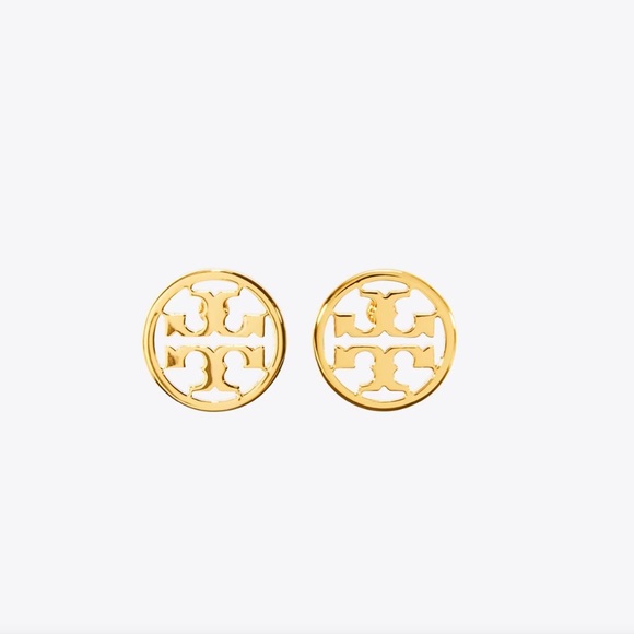 Tory Burch Circle Logo Stud Earrings. Gold color. New - Picture 5 of 9